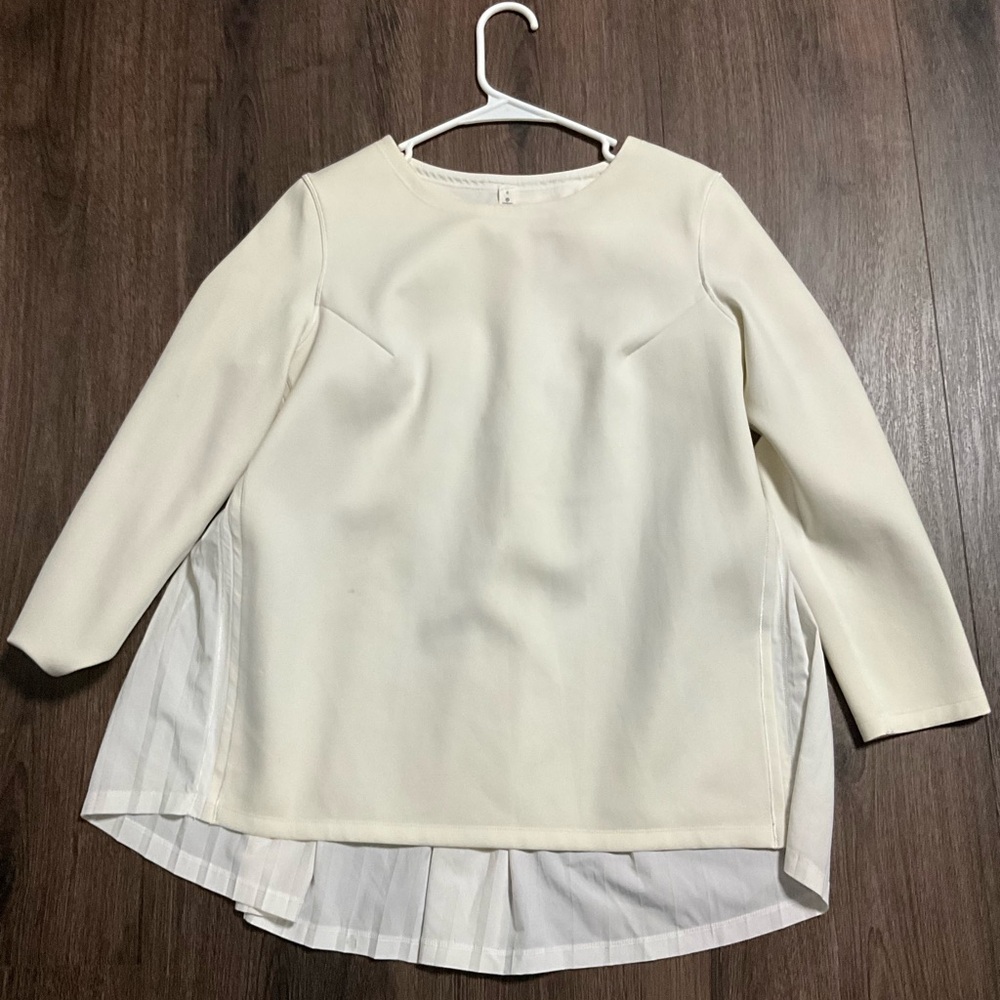 Lululemon Athletica Cream Boxy Blouse